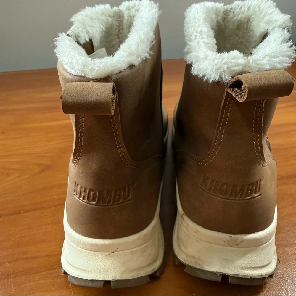 Khombu Sienna All-Weather‎ Water Repellent Boot Side Zip Snow. Winter Brown 7